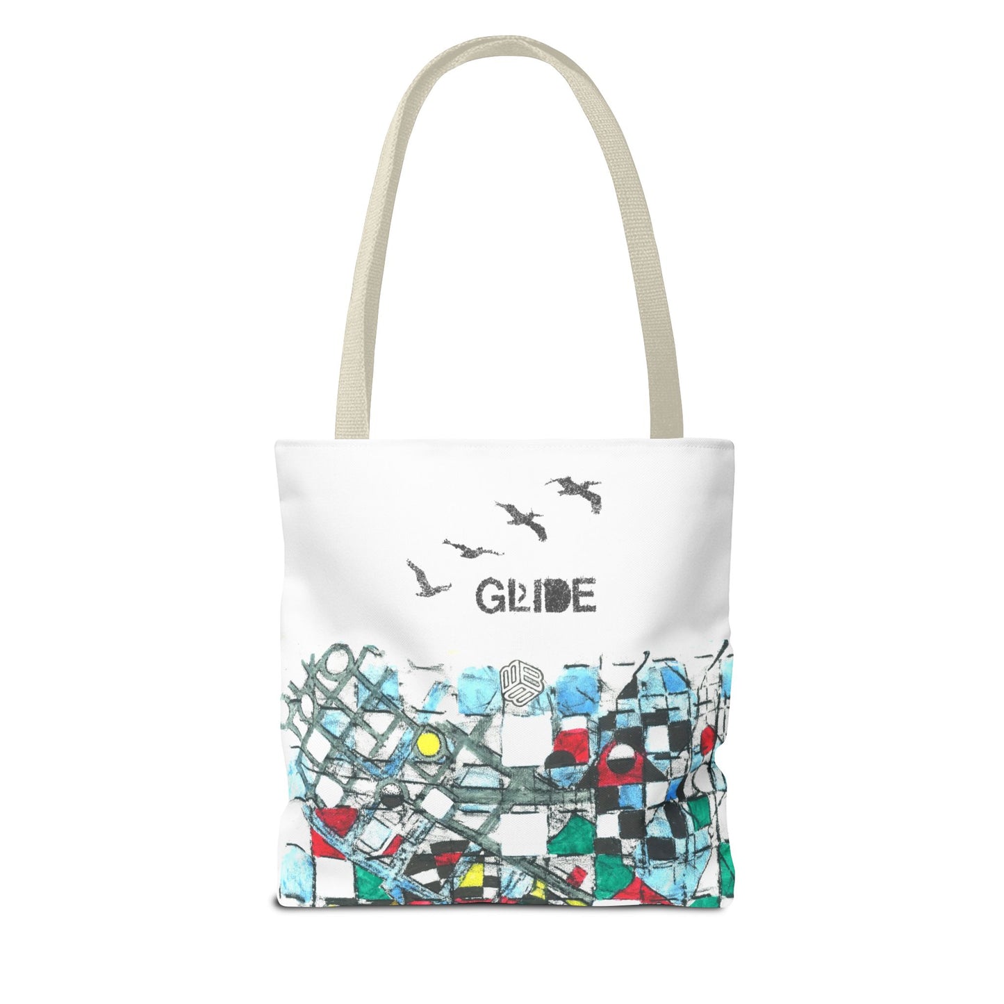 Eco Puzzle - Vibrant Tote Bag - 'Glide' Design, Eco-Friendly Shopping Bag,