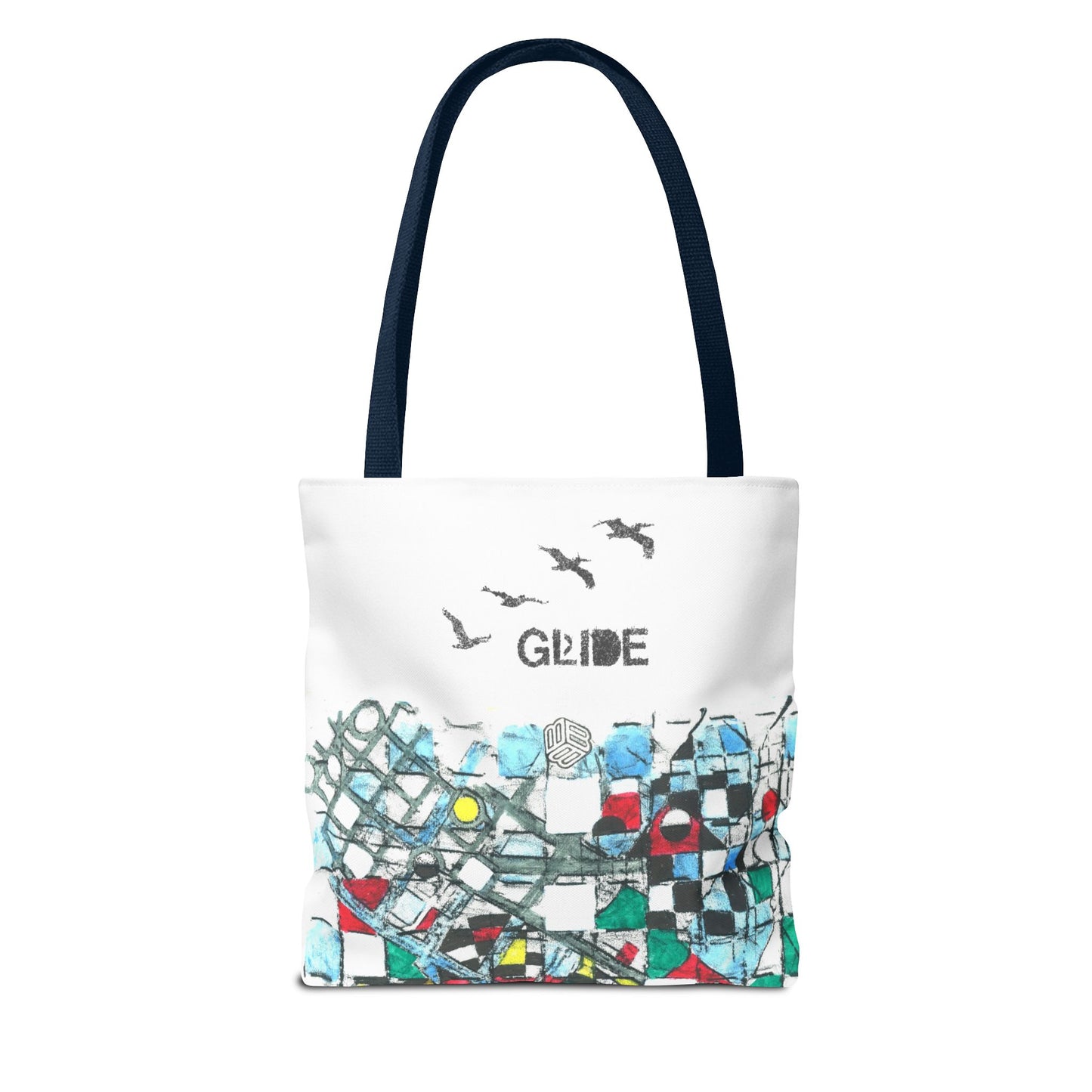 Eco Puzzle - Vibrant Tote Bag - 'Glide' Design, Eco-Friendly Shopping Bag,