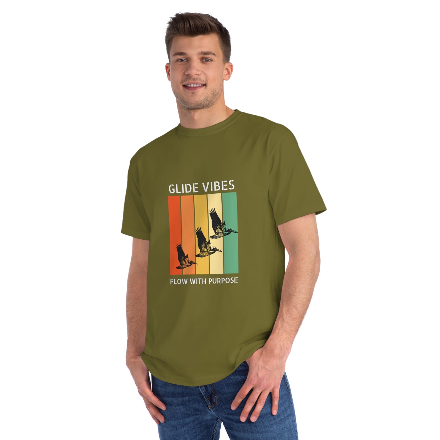 Glide Vibes - Organic Unisex Classic T-Shirt with Vibrant Retro Design