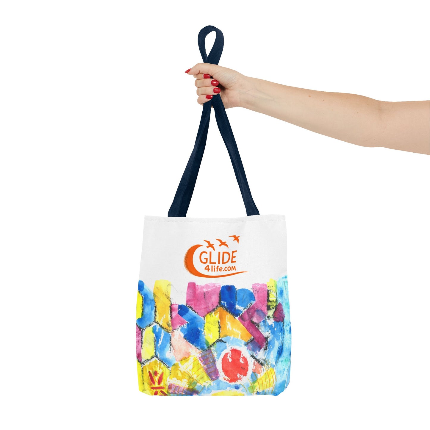 Currents Carry Color - Colorful Art Tote Bag,