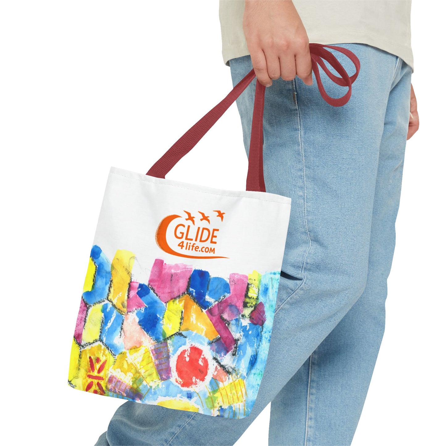 Currents Carry Color - Colorful Art Tote Bag,