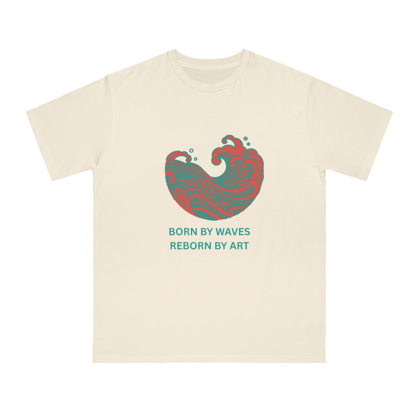 Born by Wave Art -Hand Drawn Organic Unisex T-Shirt