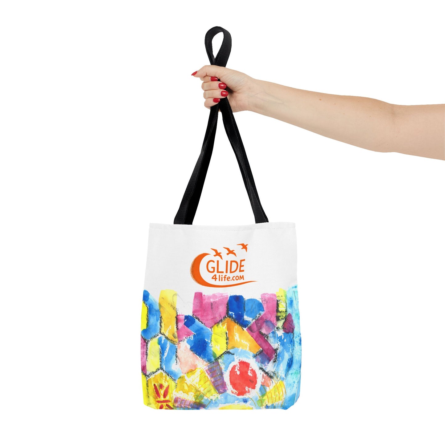 Currents Carry Color - Colorful Art Tote Bag,