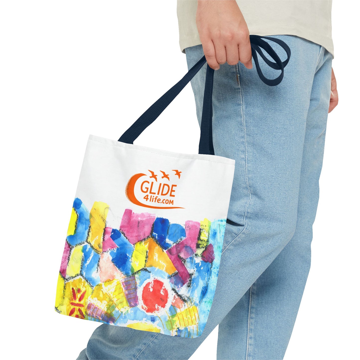 Currents Carry Color - Colorful Art Tote Bag,
