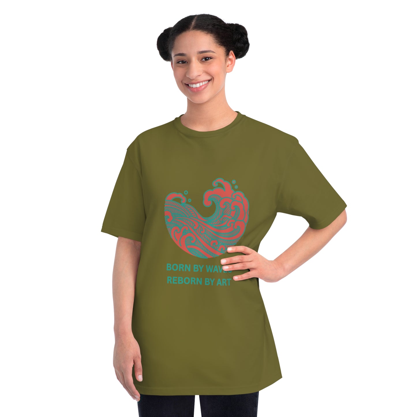 Born by Wave Art -Hand Drawn Organic Unisex T-Shirt
