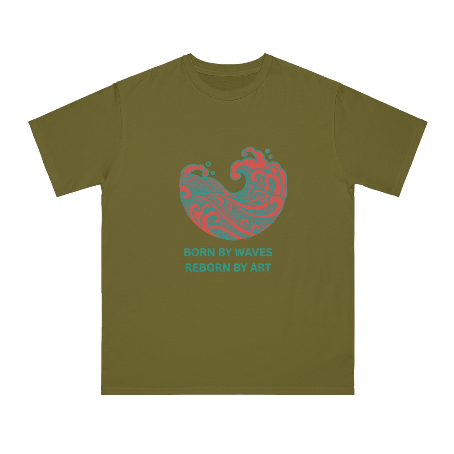 Born by Wave Art -Hand Drawn Organic Unisex T-Shirt