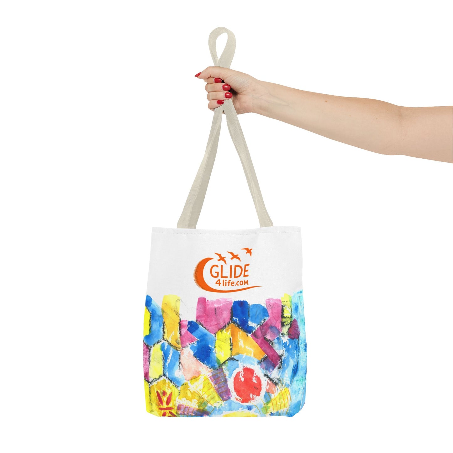 Currents Carry Color - Colorful Art Tote Bag,