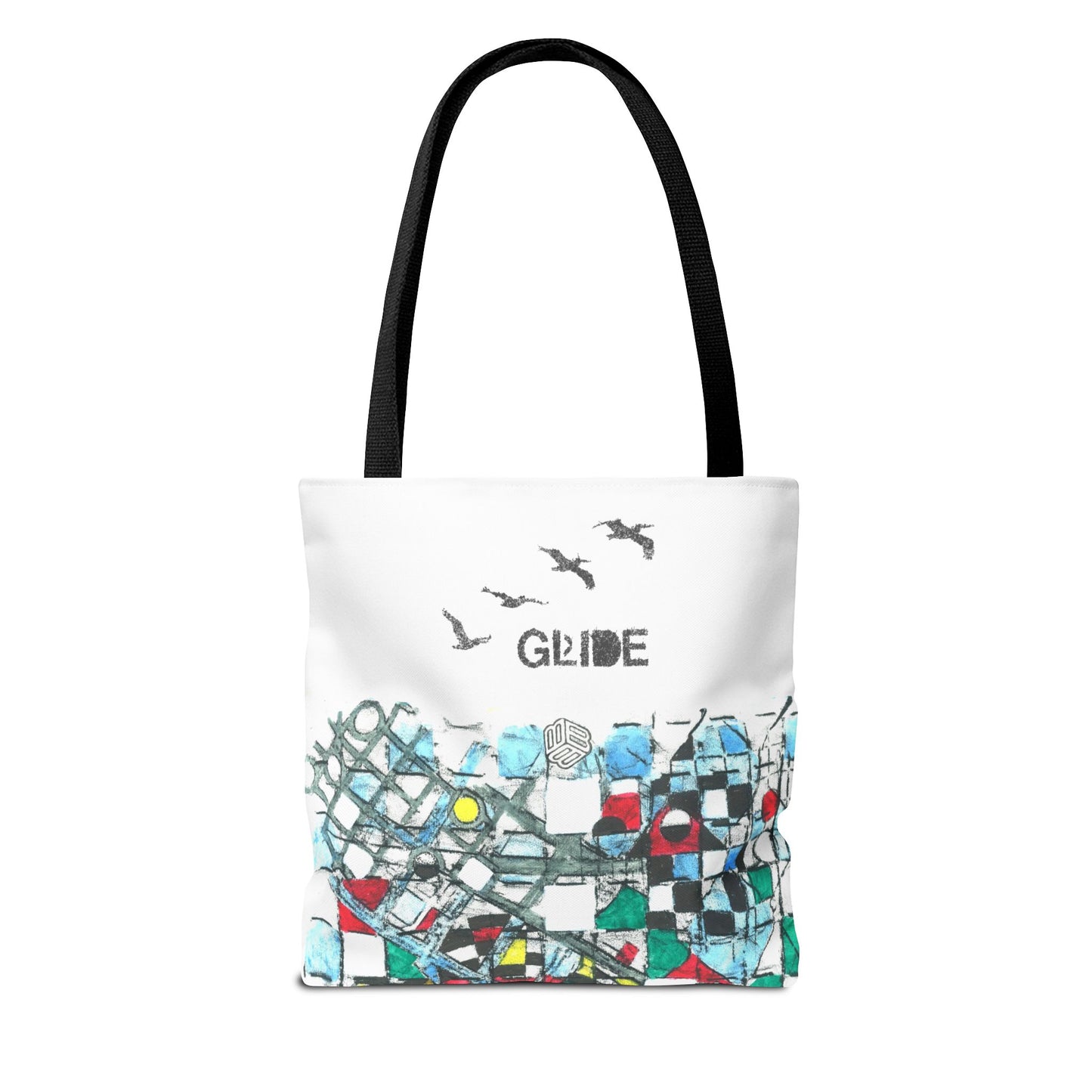Eco Puzzle - Vibrant Tote Bag - 'Glide' Design, Eco-Friendly Shopping Bag,