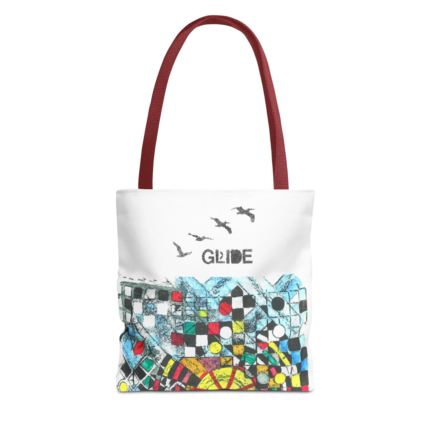 Eco Puzzle - Vibrant Tote Bag - 'Glide' Design, Eco-Friendly Shopping Bag,