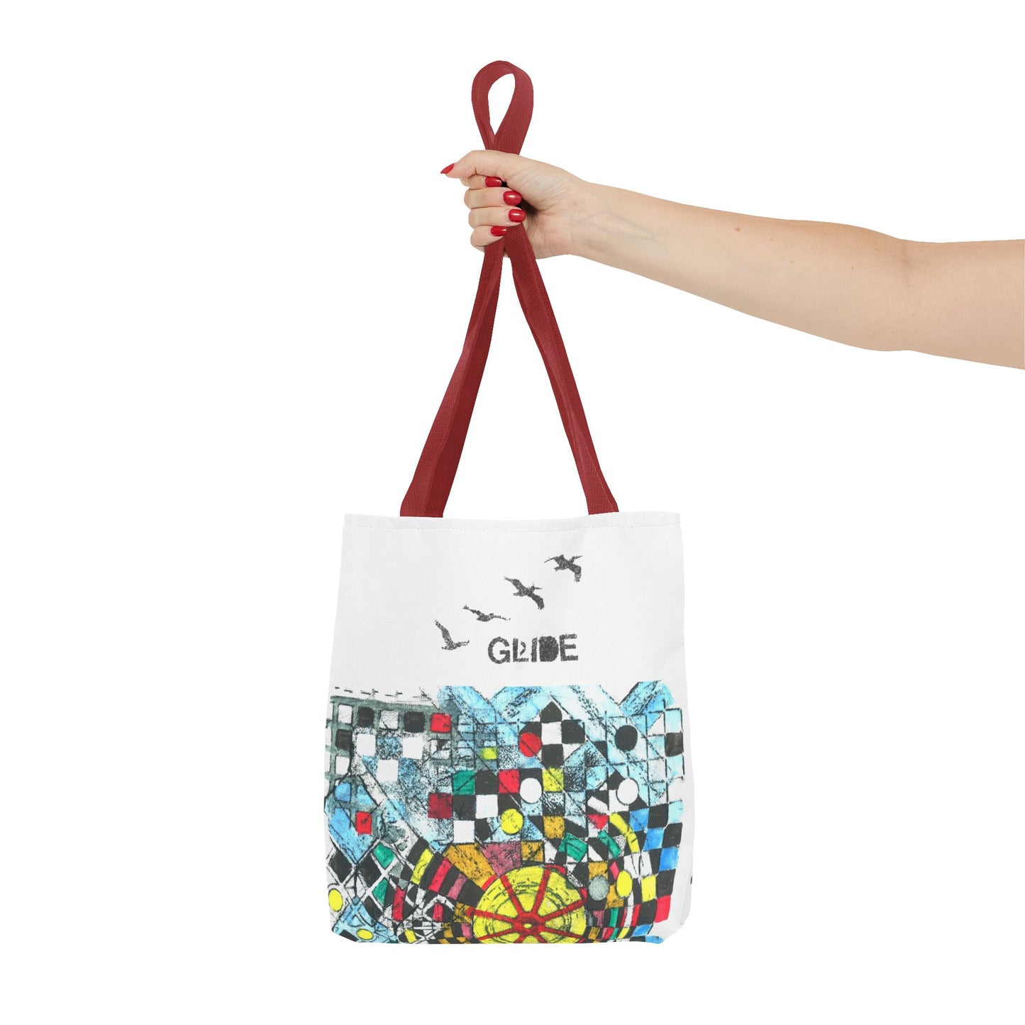 Eco Puzzle - Vibrant Tote Bag - 'Glide' Design, Eco-Friendly Shopping Bag,