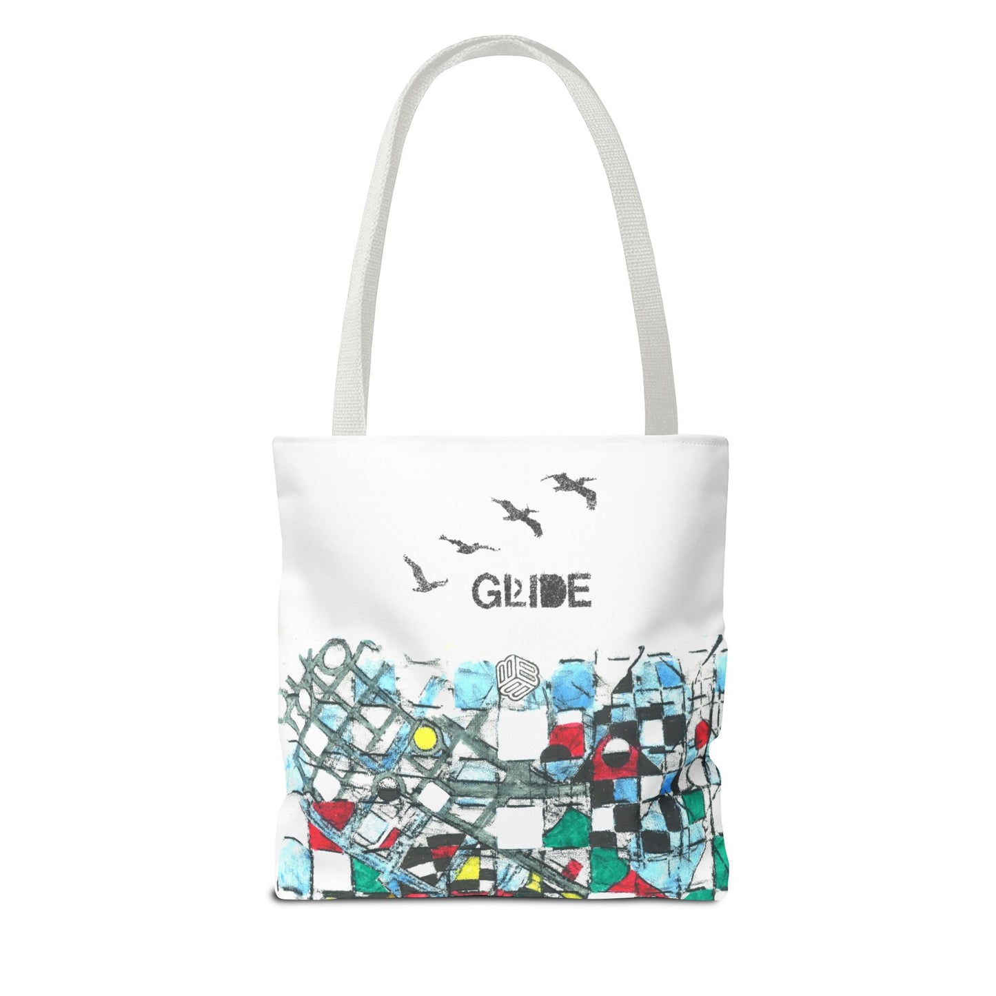 Eco Puzzle - Vibrant Tote Bag - 'Glide' Design, Eco-Friendly Shopping Bag,