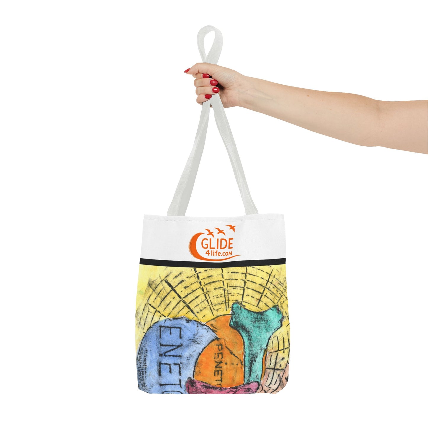 Washed Words - Vibrant Art Tote Bag - Colorful Eco-Friendly