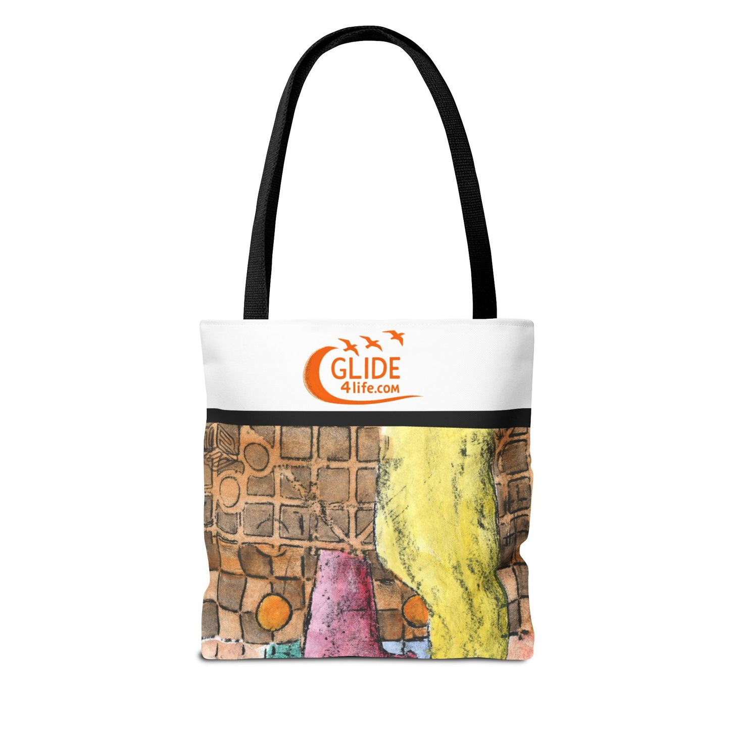 Washed Words - Vibrant Art Tote Bag - Colorful Eco-Friendly