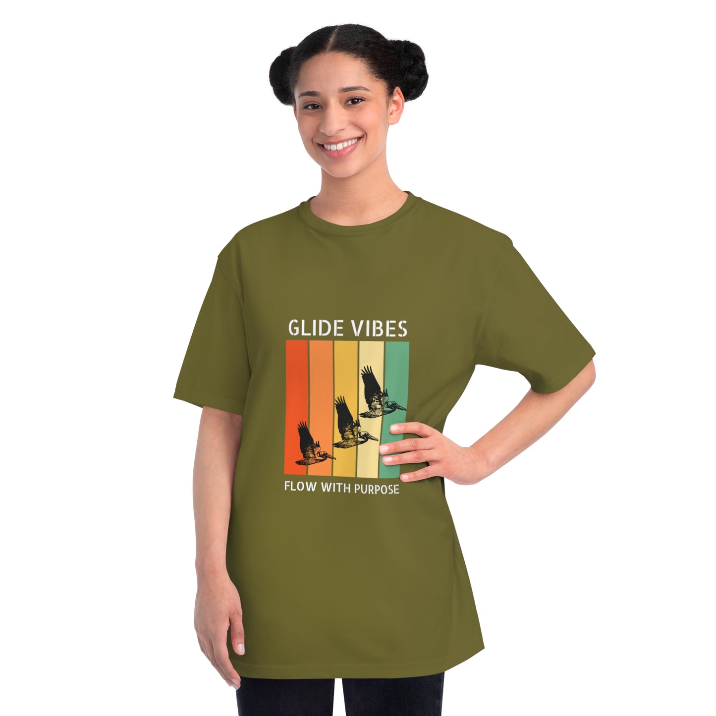 Glide Vibes - Organic Unisex Classic T-Shirt with Vibrant Retro Design