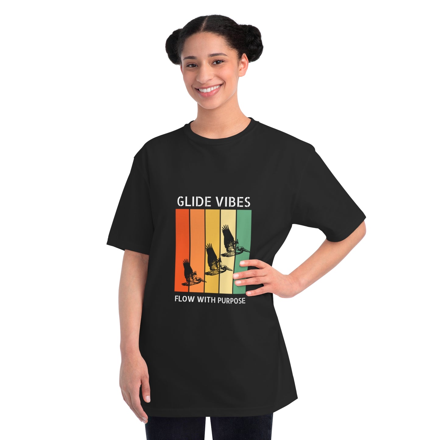 Glide Vibes - Organic Unisex Classic T-Shirt with Vibrant Retro Design