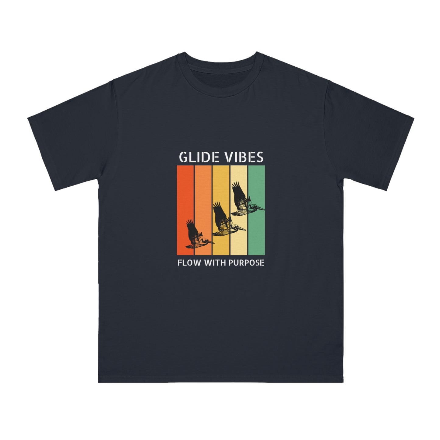 Glide Vibes - Organic Unisex Classic T-Shirt with Vibrant Retro Design