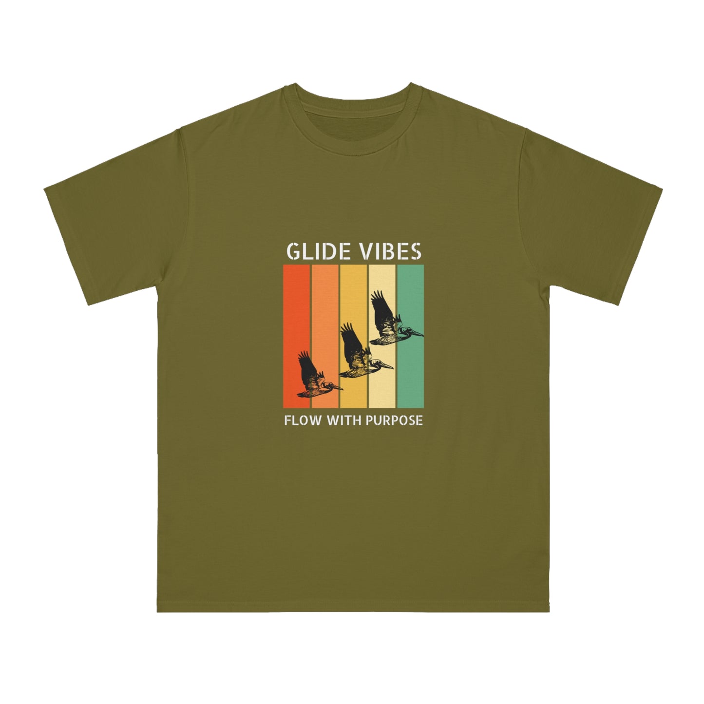 Glide Vibes - Organic Unisex Classic T-Shirt with Vibrant Retro Design