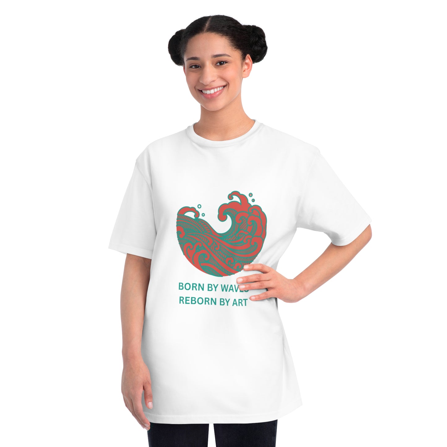 Born by Wave Art -Hand Drawn Organic Unisex T-Shirt