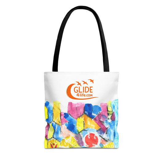 Currents Carry Color - Colorful Art Tote Bag,