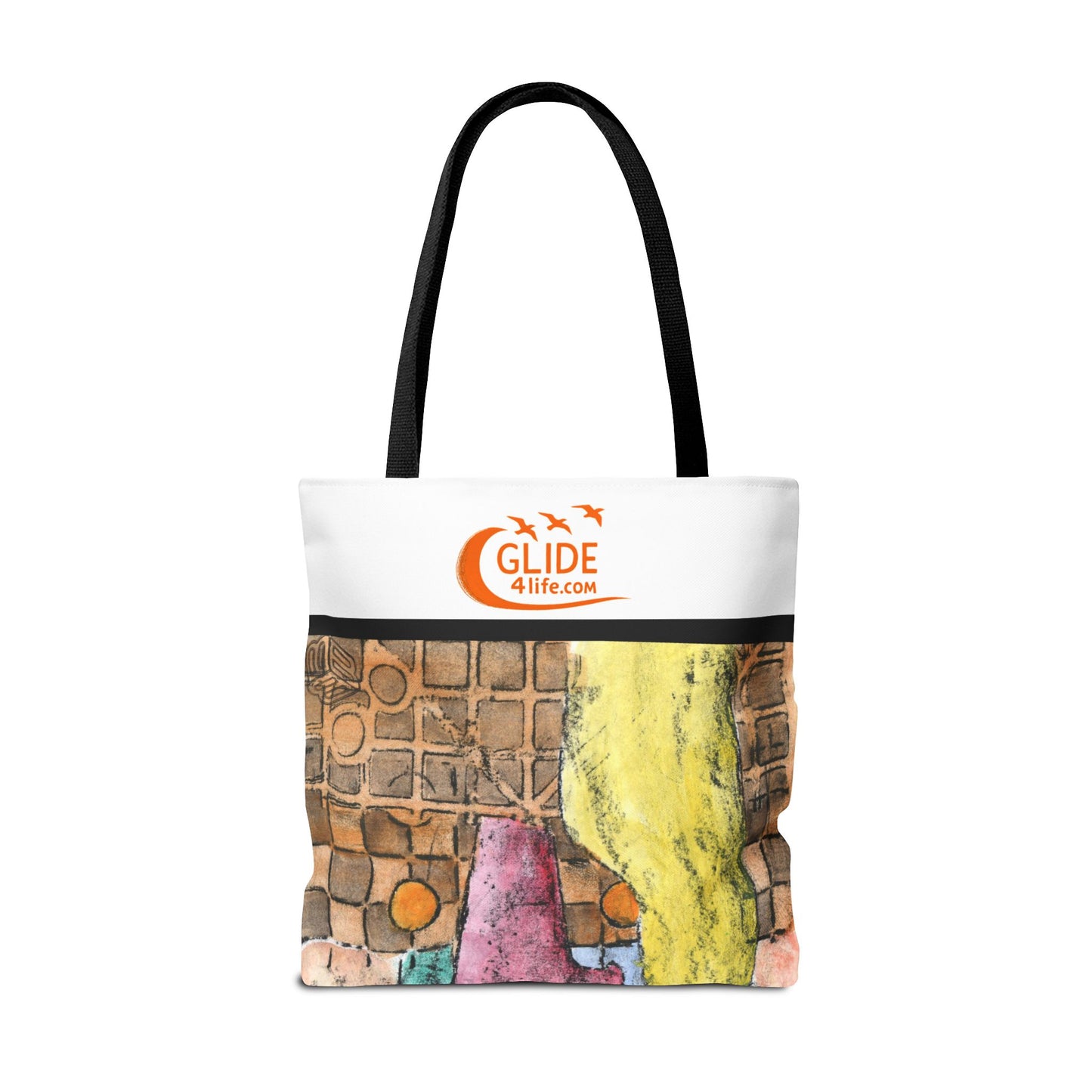 Washed Words - Vibrant Art Tote Bag - Colorful Eco-Friendly