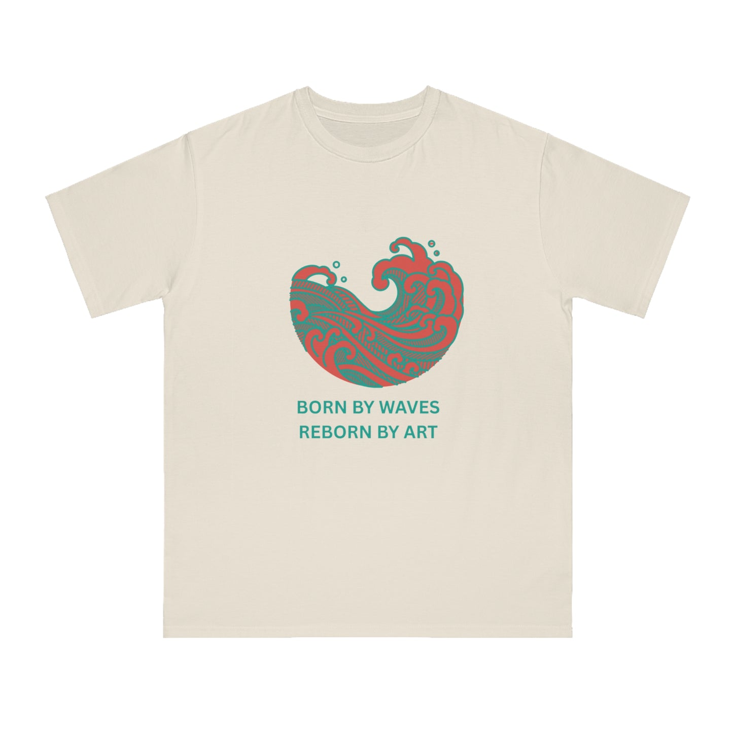 Born by Wave Art -Hand Drawn Organic Unisex T-Shirt