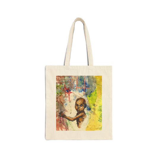 Plastic Tears - Artistic Cotton Canvas Tote Bag, Eco-Friendly Bag,