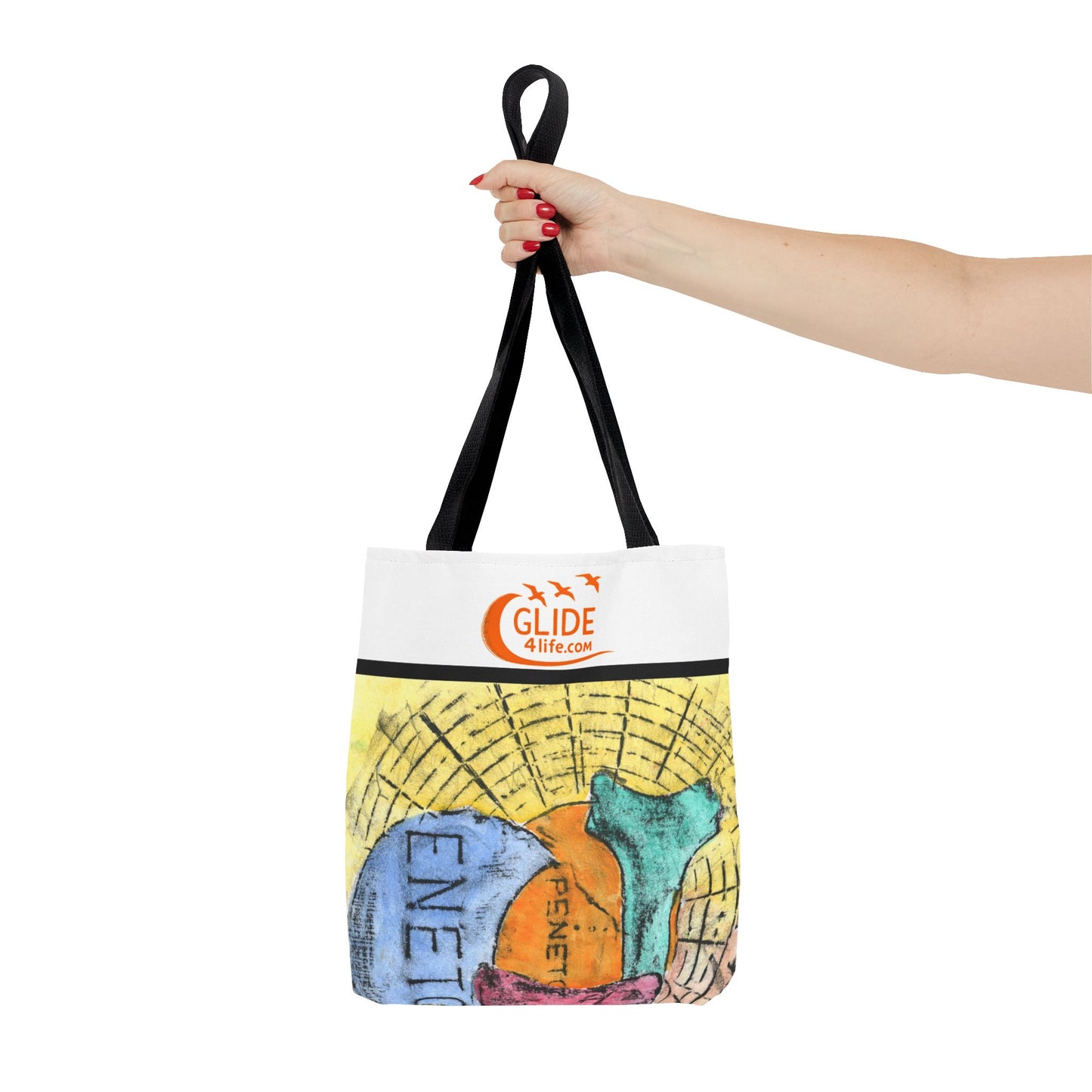 Washed Words - Vibrant Art Tote Bag - Colorful Eco-Friendly