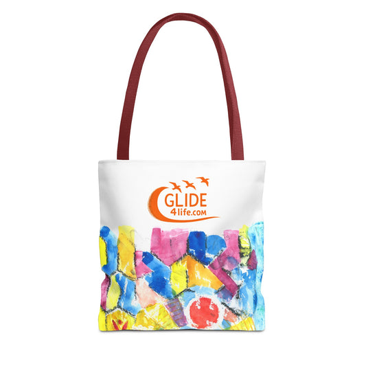 Currents Carry Color - Colorful Art Tote Bag,