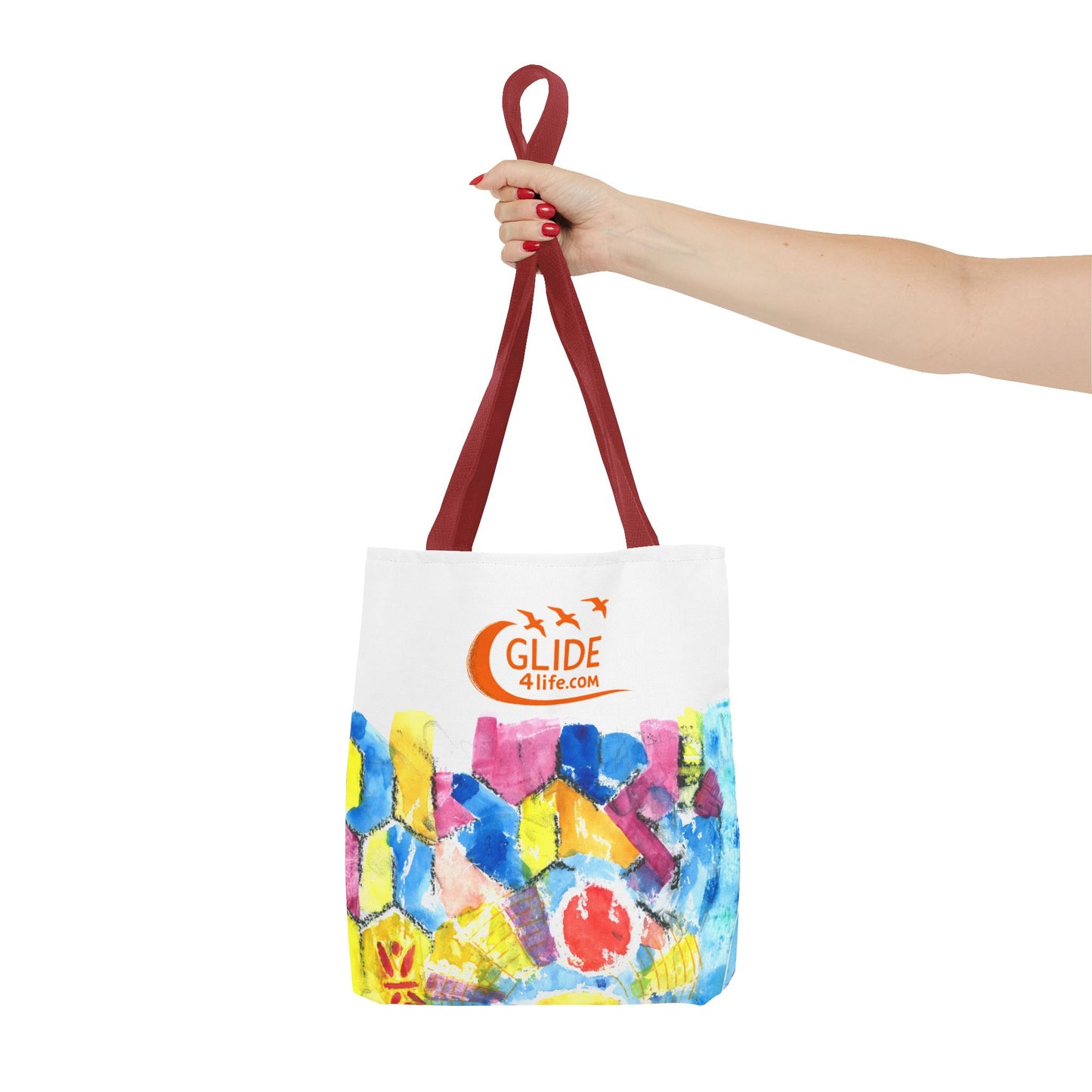 Currents Carry Color - Colorful Art Tote Bag,