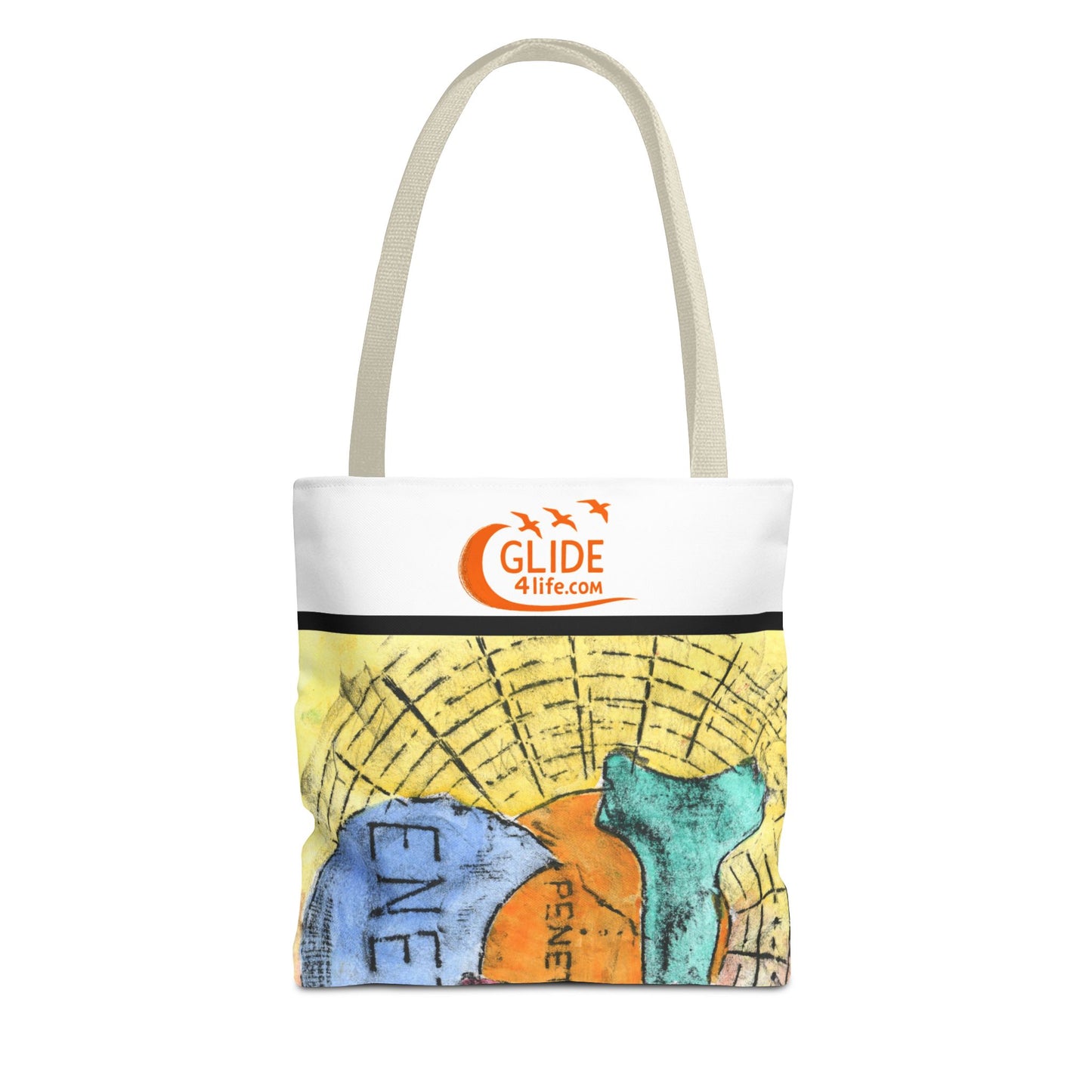 Washed Words - Vibrant Art Tote Bag - Colorful Eco-Friendly