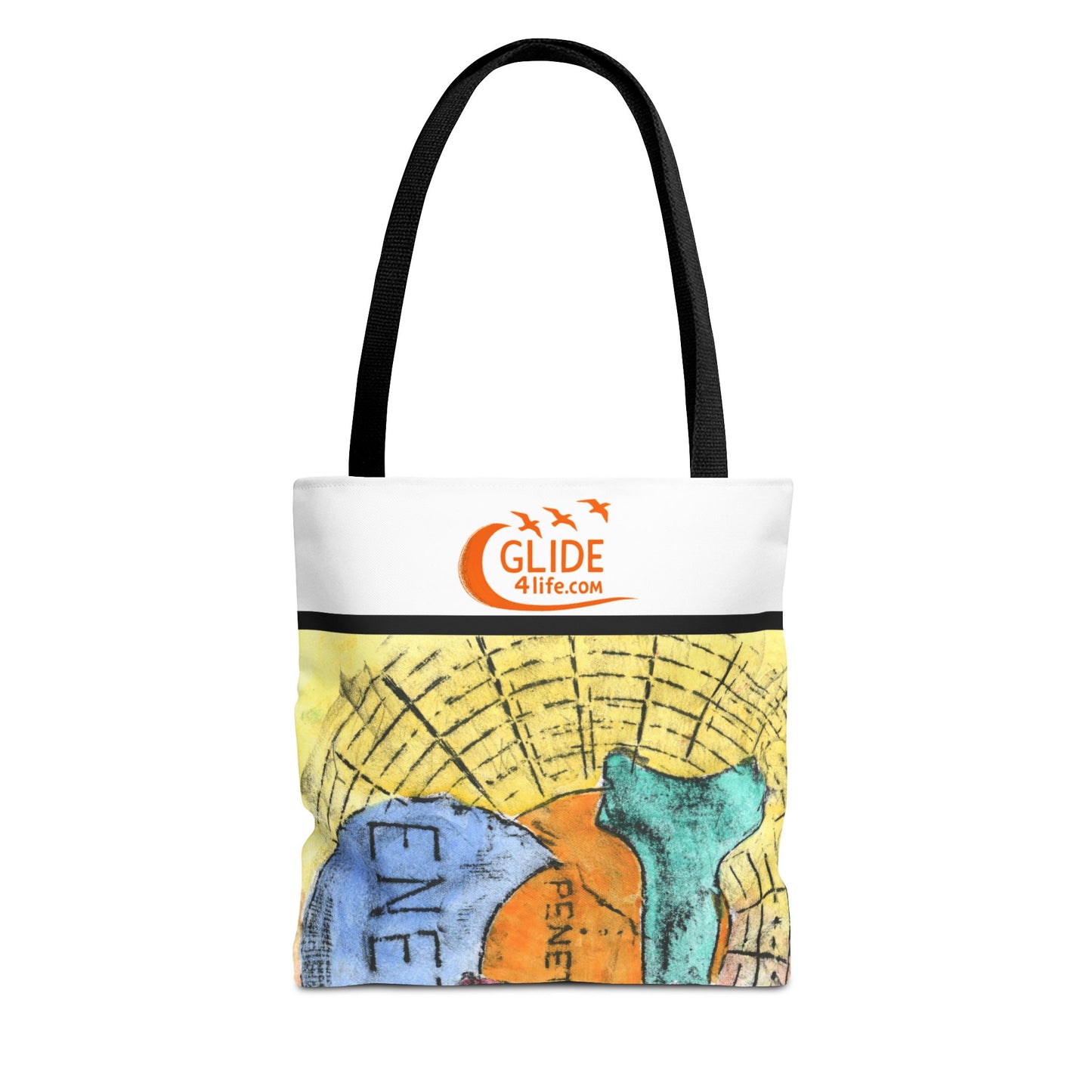 Washed Words - Vibrant Art Tote Bag - Colorful Eco-Friendly