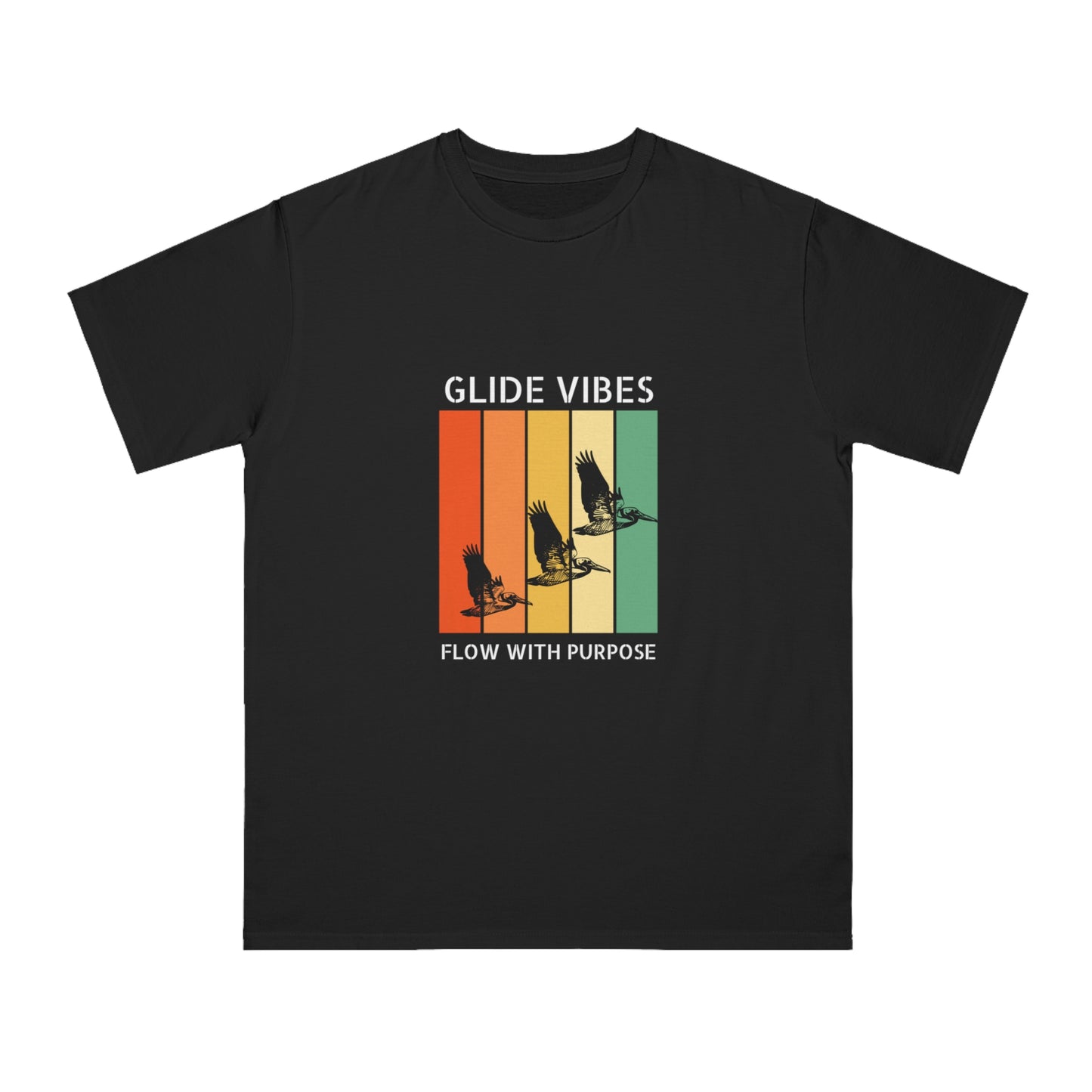 Glide Vibes - Organic Unisex Classic T-Shirt with Vibrant Retro Design