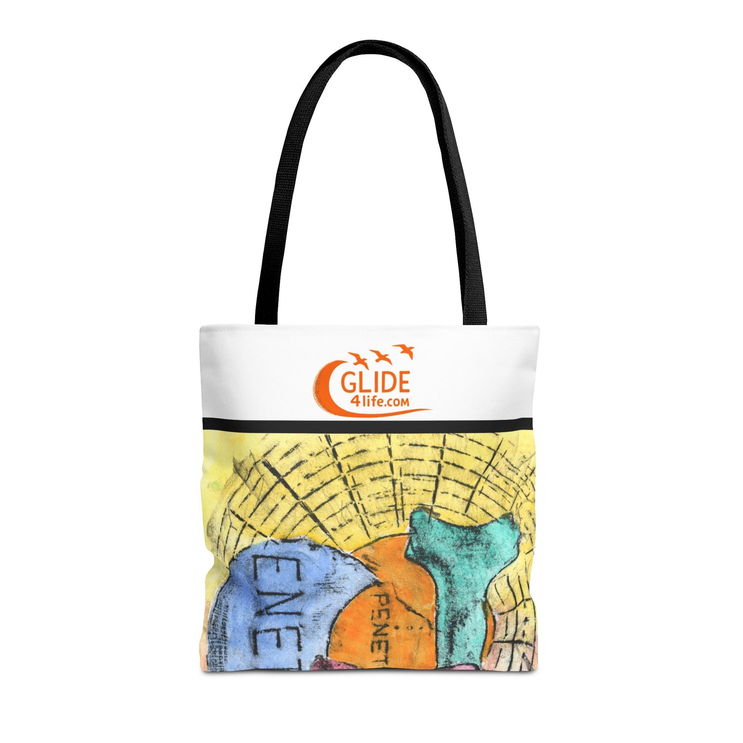 Washed Words - Vibrant Art Tote Bag - Colorful Eco-Friendly