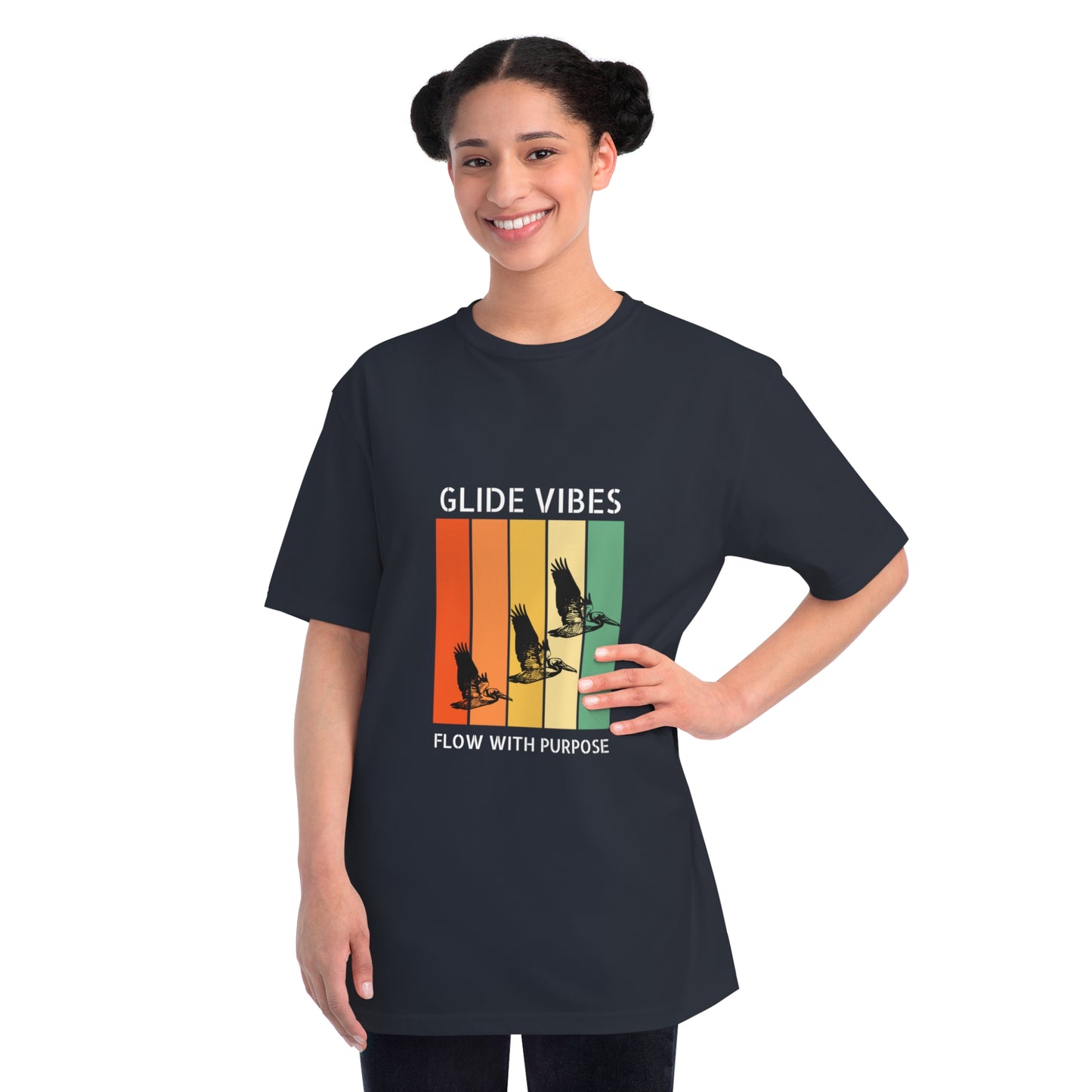 Glide Vibes - Organic Unisex Classic T-Shirt with Vibrant Retro Design