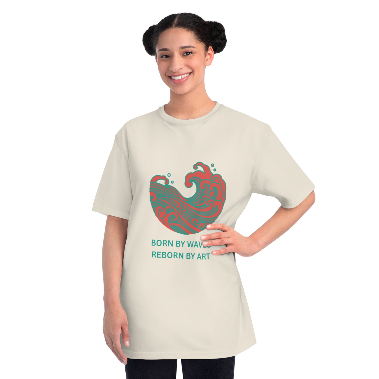 Born by Wave Art -Hand Drawn Organic Unisex T-Shirt
