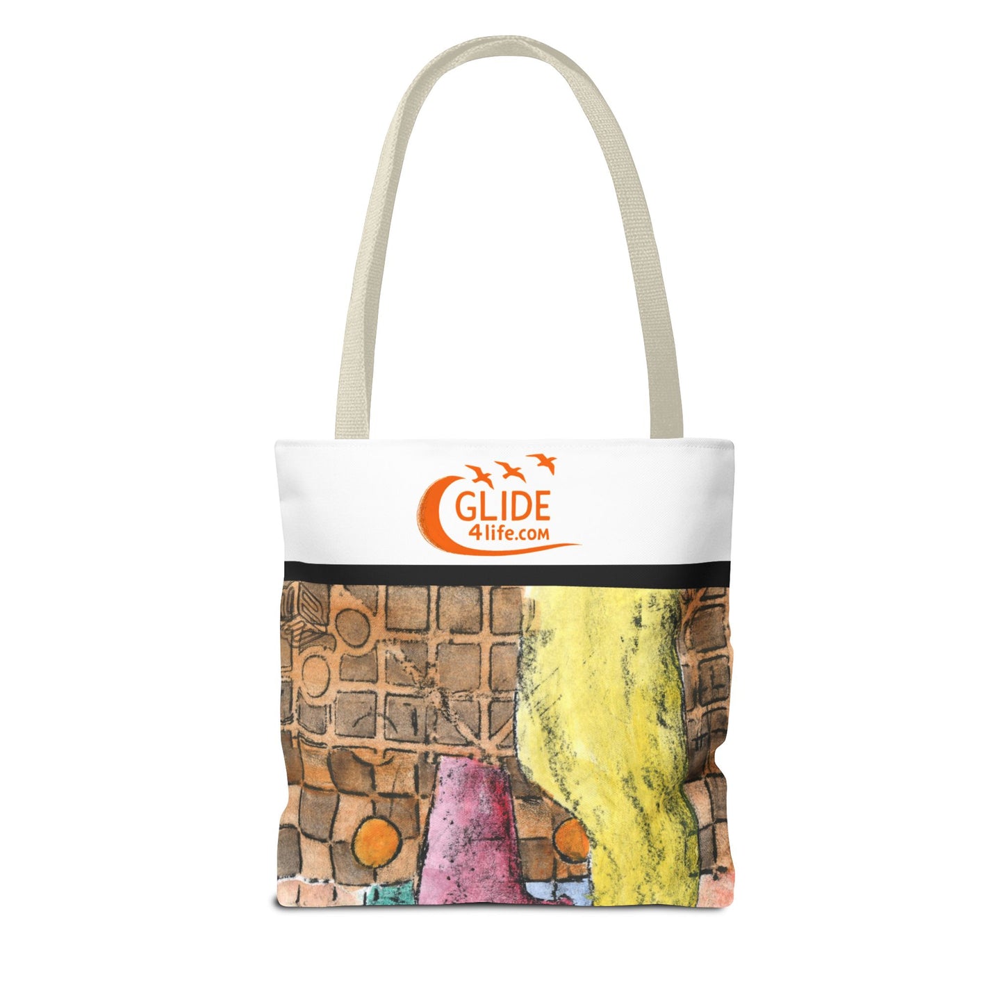 Washed Words - Vibrant Art Tote Bag - Colorful Eco-Friendly