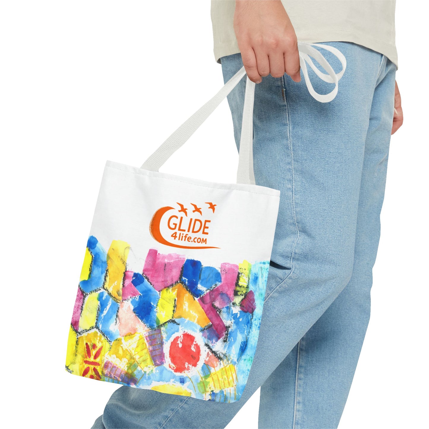 Currents Carry Color - Colorful Art Tote Bag,